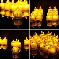 Smokeless and Flameless Acrylic Led Tea Light Candle for Outdoor and Indoor Festival Decoration(Set of 6)-thumb1