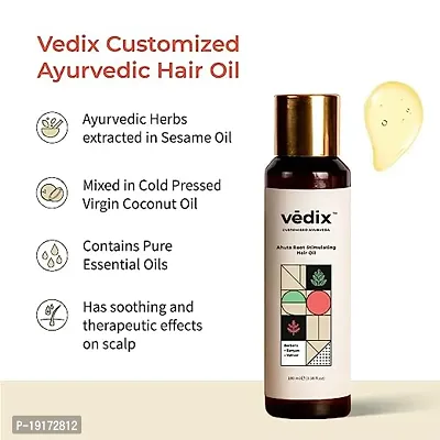 Vedix Ayurvedic Hair Care Combo Pack, Customized Anti Hair Fall Shampoo and Hair Oil for Normal/Oily Hair with Normal-Oily Scalp  Straight Hair - 200 ml-thumb4