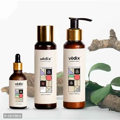 Vedix Ayurvedic Hair Care Combo Pack, Customized Anti Hair Fall Shampoo and Hair Oil for Normal/Oily Hair with Normal-Oily Scalp  Straight Hair - 200 ml-thumb0