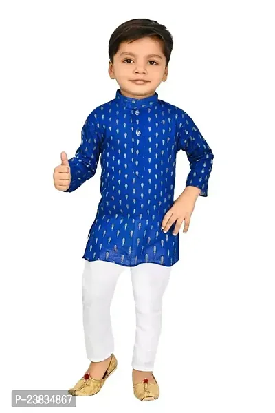 Stylish Cotton Blend Kurta Sets For Baby Boys