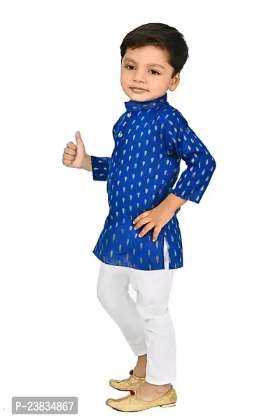 Stylish Cotton Blend Kurta Sets For Baby Boys-thumb3