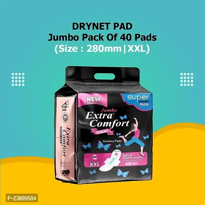 Extra Comfort Sanitary Pads for Women|40 Pads|XXL+|Hygiene  Comfort|Odour free-thumb0