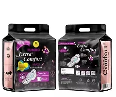 Jumbo Extra Comfort Sanitary Pads | SUPER SAVER PACK | 40 + 40 Pads | Heavy Flow XXXL (320MM) Sanitary Pad  (Pack of 80)-thumb1