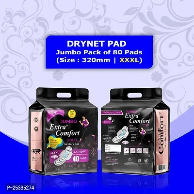 Jumbo Extra Comfort 320MM PACK OF 2, 80 PCS Sanitary Pad  (Pack of 2)-XXXL-thumb0