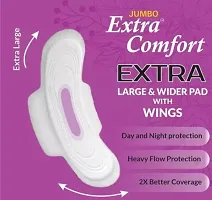 Jumbo Extra Comfort XXXL | 80 Pads | All NightDay XXXL Dry Cover Sanitary Pads for Women | Convert Heavy flow into Gel | Odour Control | Absorbs 2x more with wider back | Superior Dry feel-thumb2