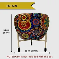 Multicolour Metal Pot with Trileg Stand Pack of 1-thumb1