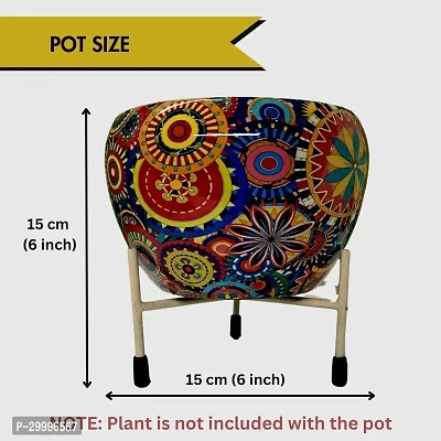 Multicolour Metal Pot with Trileg Stand Pack of 1-thumb2