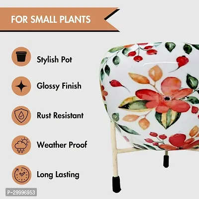 Classic Floral Print Metal with Stand Pack of 1-thumb4