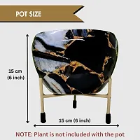 Designer Succulent Metal Pots with Legs Pack of 1-thumb1