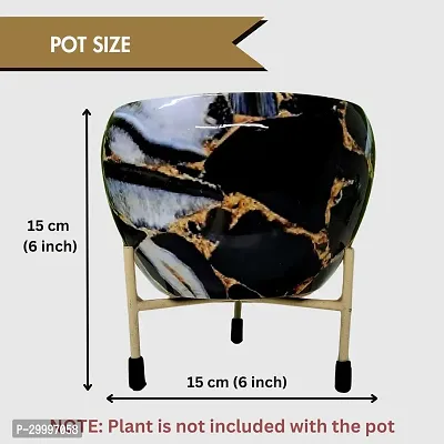 Designer Succulent Metal Pots with Legs Pack of 1-thumb2