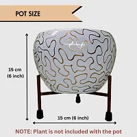 Rust Free Metal Plant Pots for Living Room  (Metal)Pack of 1-thumb3