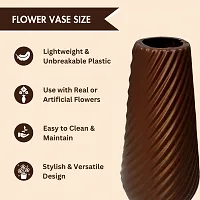 product Brown Plastic Flower Pot I Unbreakable Vase for Real  Artificial Flowers | Indoor Table Pot I Phool dani I Rakhi Gift for Brother, Sister PacKof-thumb1