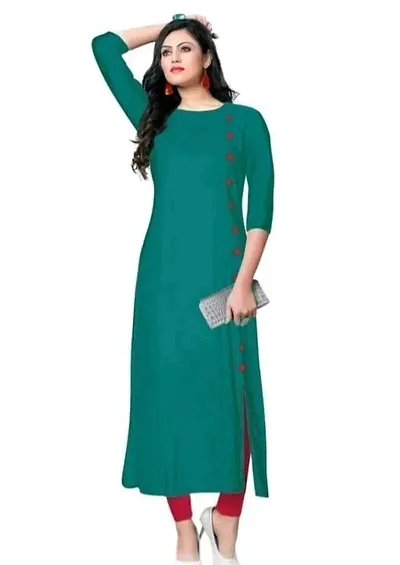 MAGIC BIRD Pure 3/4 Sleeve Trending Straight Kurtis Design for Women(SBI)