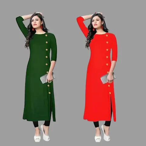 Fancy Rayon Kurtas For Women Pack Of 2