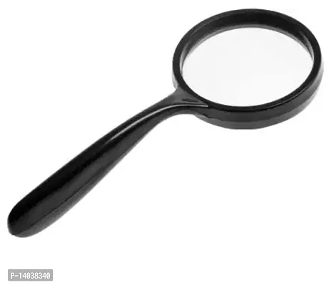 Durable Magnifying Glass 75 Mm For Reading, Students, Artists And Viewing Small Objects Maps High Power Handheld 10X Magnifier Glass Lens (Black)-thumb0