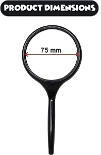 Durable Magnifying Glass 75 Mm For Reading, Students, Artists And Viewing Small Objects Maps High Power Handheld 10X Magnifier Glass Lens (Black)-thumb1