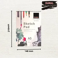 Durable A5 Sketch Book 50 Sheets Set Of 2 - 5.8 X 8.3 Inch | Top Spiral-Bound Sketchpad For Artists | Sketching And Drawing Acid Free Paper, For Doodling Sketch Pad (50 Sheets, Pack Of 2) Great Gift Idea-thumb2