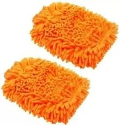 Microfiber Wash and Dust Cleaning Gloves Pack Of 2