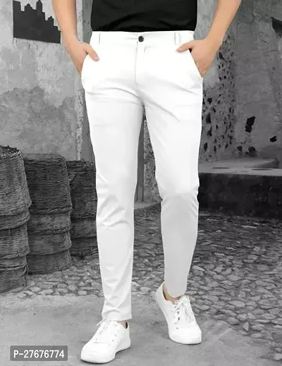 Stylish White trousers For Men-thumb0