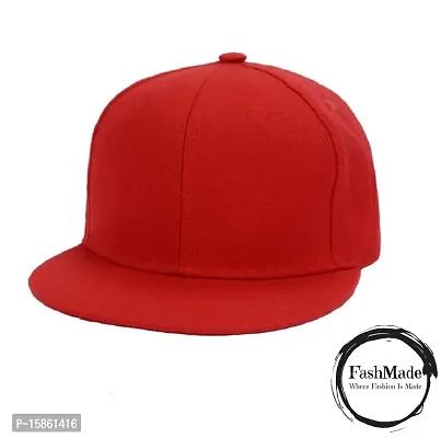 FashMade Solid Red Hiphop/Snapback Cap for Men/Boys  Women/Girls-thumb0