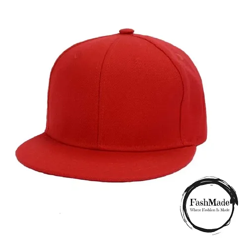 FashMade Solid Red Hiphop/Snapback Cap for Men/Boys & Women/Girls