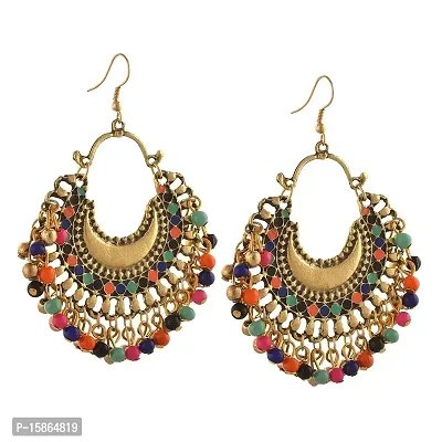 Michelangelo Non-precious Metal Oxidized Gold Dangle  Drop Earrings for Women  Girls, Multicolor