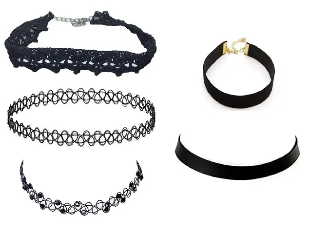 Michelangelo Choker Combo for Women (Pack of 5 Chokers)