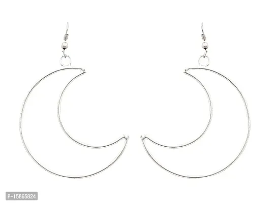 FashMade Ethnic Oxidized Earrings for Women Girls Boho theme Style Work Earrings (Silver)
