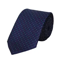 FashMade Men's Formal Tie Combo of 6 5 4 3 2 1 10 option to select Micro Fibre Tie 2.75 inches broaf (Navy Black)-thumb2