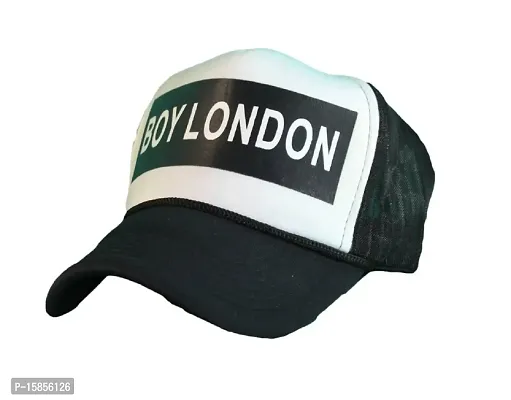 Michelangelo Black Boy London Half Net Printed Cap for Men/Women