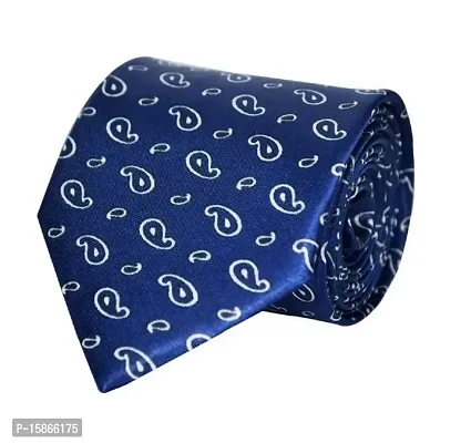 FashMade Men's Formal Tie Self Printed/Pattern Office Wear Casual Wear 2.75 inch broad (98 options) open to view (Blue4)