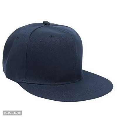 Michelangelo Men's and Women's Hip-Hop Trucker Hat Half Net Plain Curved Visor Baseball Caps (Navy)