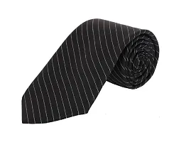 FashMade Men's Formal Tie Combo of 6 5 4 3 2 1 10 option to select Micro Fibre Tie 2.75 inches broaf (Navy Black)-thumb1