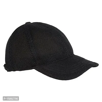 Michelangelo Men's Net Baseball Cap (334_Black_Free Size)