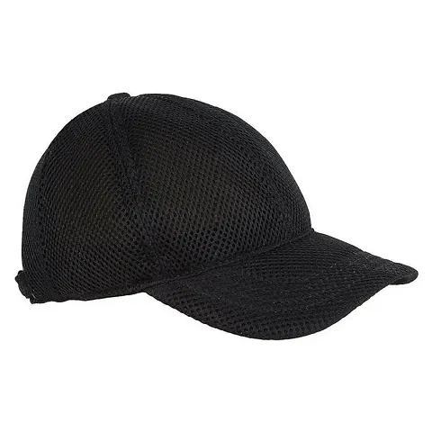 Michelangelo Men's Net Baseball Cap (334_Black_Free Size)