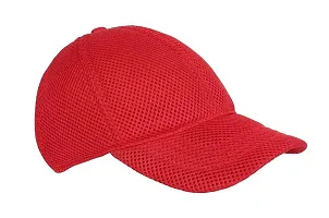 FashMade Black and Red Full Mesh/Net Cap Combo for Boys/Men and Women/Girls(Pack of 2 CAPS)-thumb2