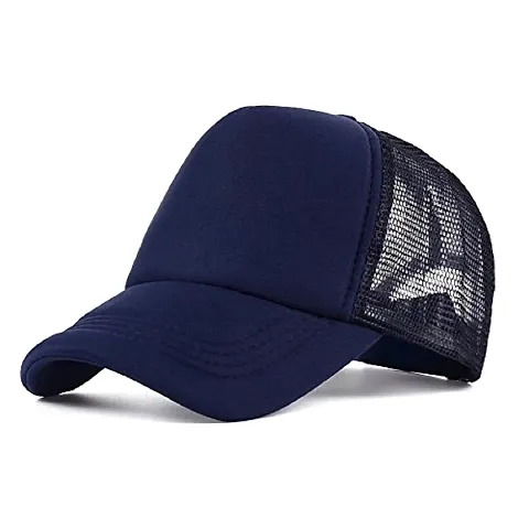 Michelangelo Girl's Mesh Cap (BlackNavyHalfnet+_Blue_Free Size)