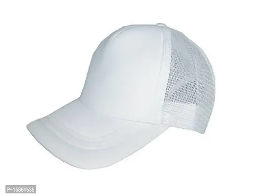 FashMade Solid White Halfnet Cap for Men/Boys  Women/Girls