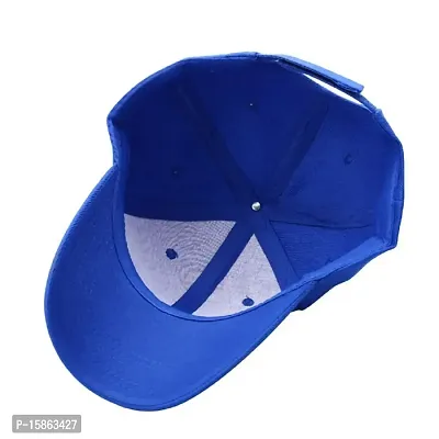 Michelangelo Imported Solid Summer Baseball/Trucker Cap for Men/Women and Kids (Blue)-thumb2