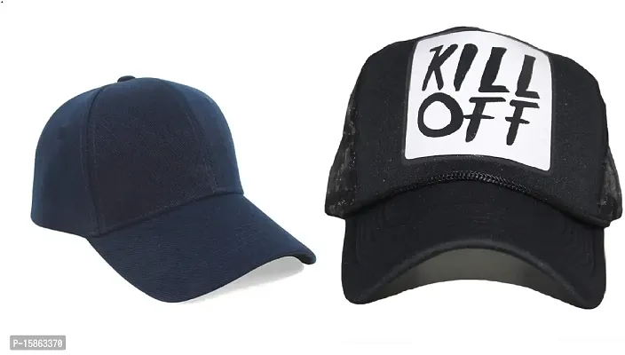 Michelangelo Unisex Caps Combo Pack of Two 2 (as Show in Picture) Kill OFF-4118 Multicolour-thumb0