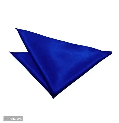 Michelangelo Multicolor Pocket squares for Men's 10 variations 10 colors (royal blue)