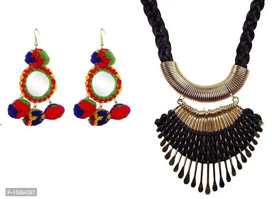 Michelangelo Tribal Necklace and Earrings Combo For Women/Girls Perfect Combo-thumb0