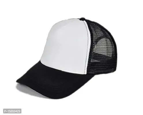 Michelangelo Black Full MESH NET Cap and Black White Half Net Unisex Cap Combo-thumb3