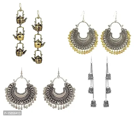 FashMade Earrings Combo-Pack of 4