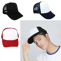 Michelangelo White Half Net for Men/Girl/Womens Unisex Cap-thumb2