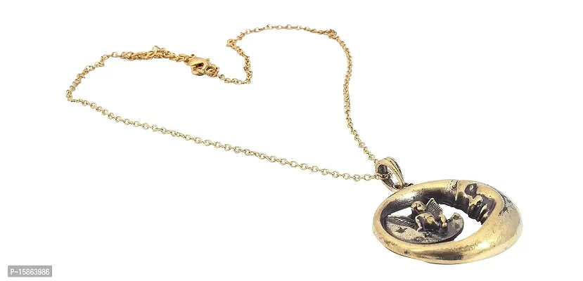 FashMade Trendy Choker Necklace set silver golden red white For Women/Girls (Golden5)-thumb3