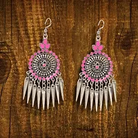 FashMade Antique TRIBAL Ethnic Earring For Women/Girls Jumki Chandbali Style Ethinic Style German silver oxidized earrings-thumb2