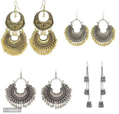 FashMade Earrings Combo-Pack of 4