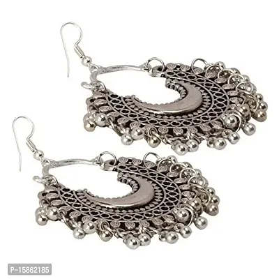 FashMade Stylish Silver Afghani Chandbali for Girls And Women-thumb4