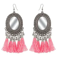 FashMade Stylish Mirror Earrings with Tassels for Girls And Women (Pack Of 4) AS SHOWN IN PICTURE BEST QUALITY-thumb2